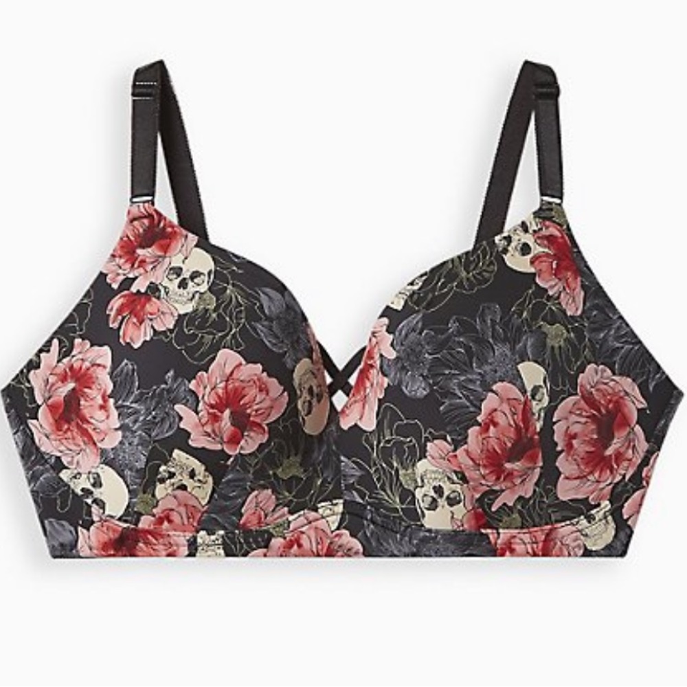 Skull Floral Bra (42D)